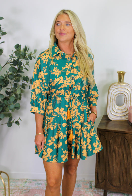 Green Floral Dress LT