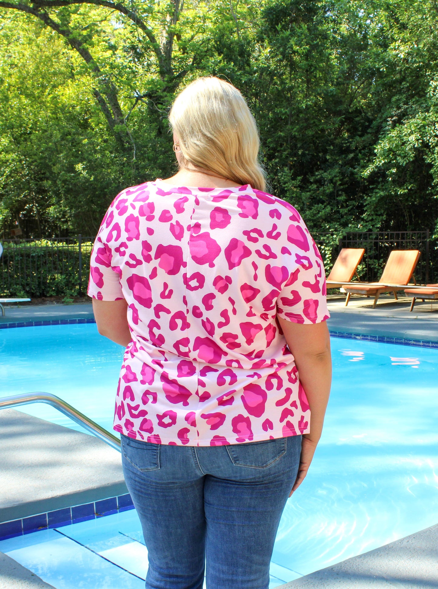 Pink Leopard Plus Size Top LT