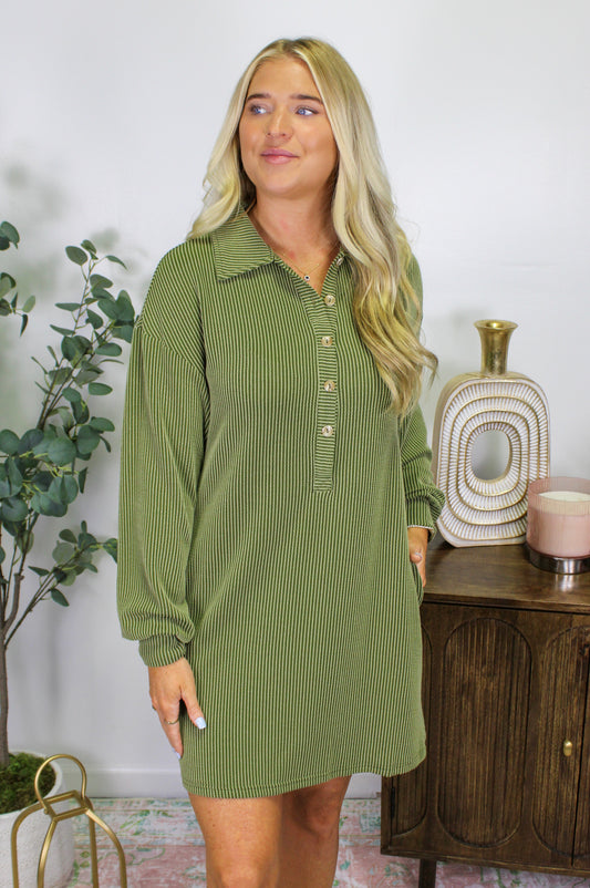 Green Corded Dress LT