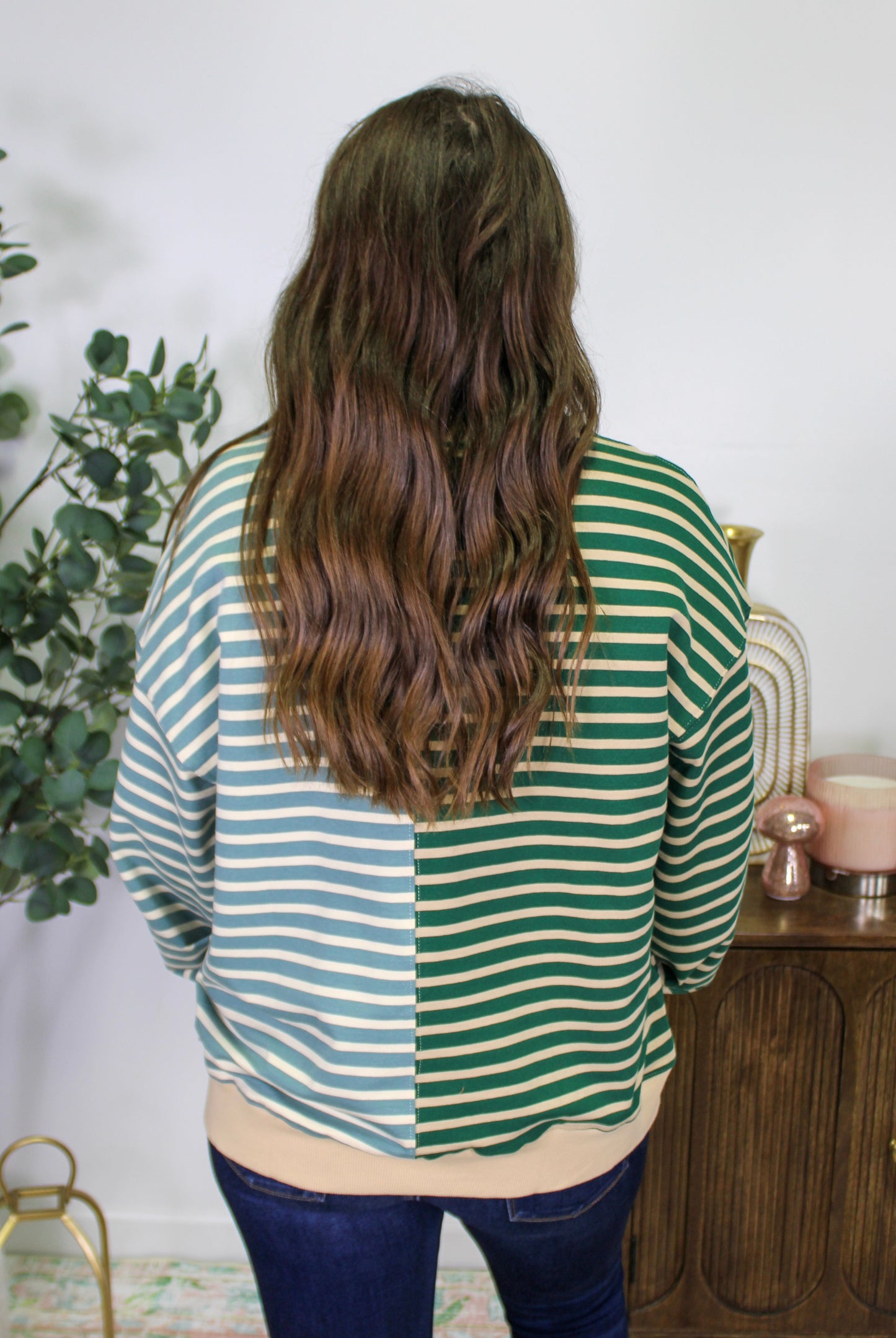 Green Striped Tee LT